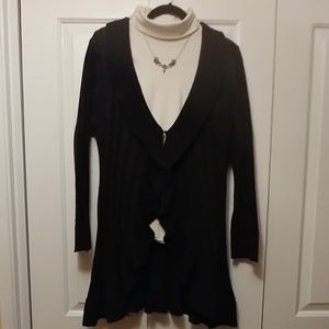 Black & Dark Brown Cardigan Size Large